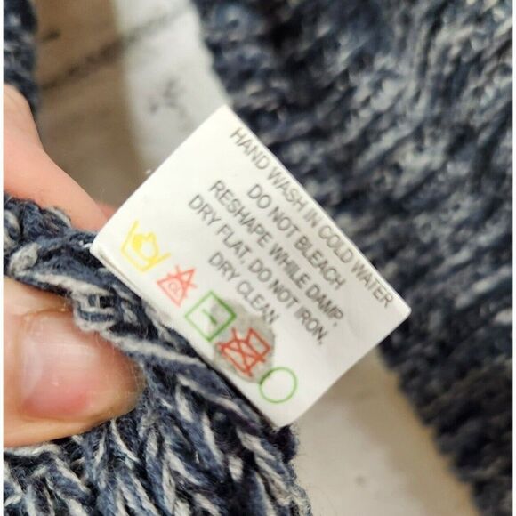 Anthroplogie Quinn Blue Gray Ombre Open Knit Long-Sleeved Sweater Size Small - Picture 12 of 12